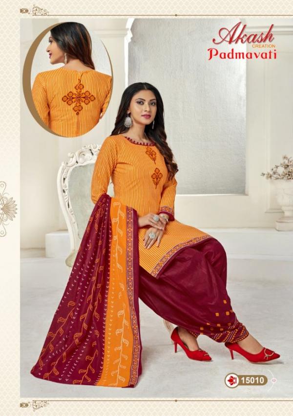 Akash Padmavati 15 Fancy Cotton Daily Wear Dress Materials